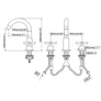 Stylish Two Handle Bathroom Sink Faucet with 3-Hole Installation