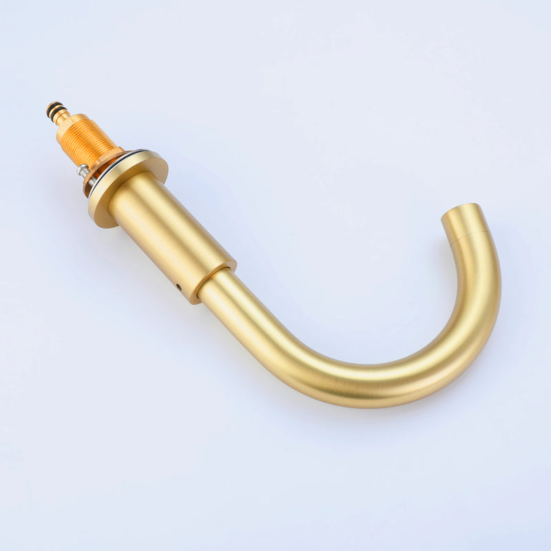 Stylish Two Handle Bathroom Sink Faucet with 3-Hole Installation