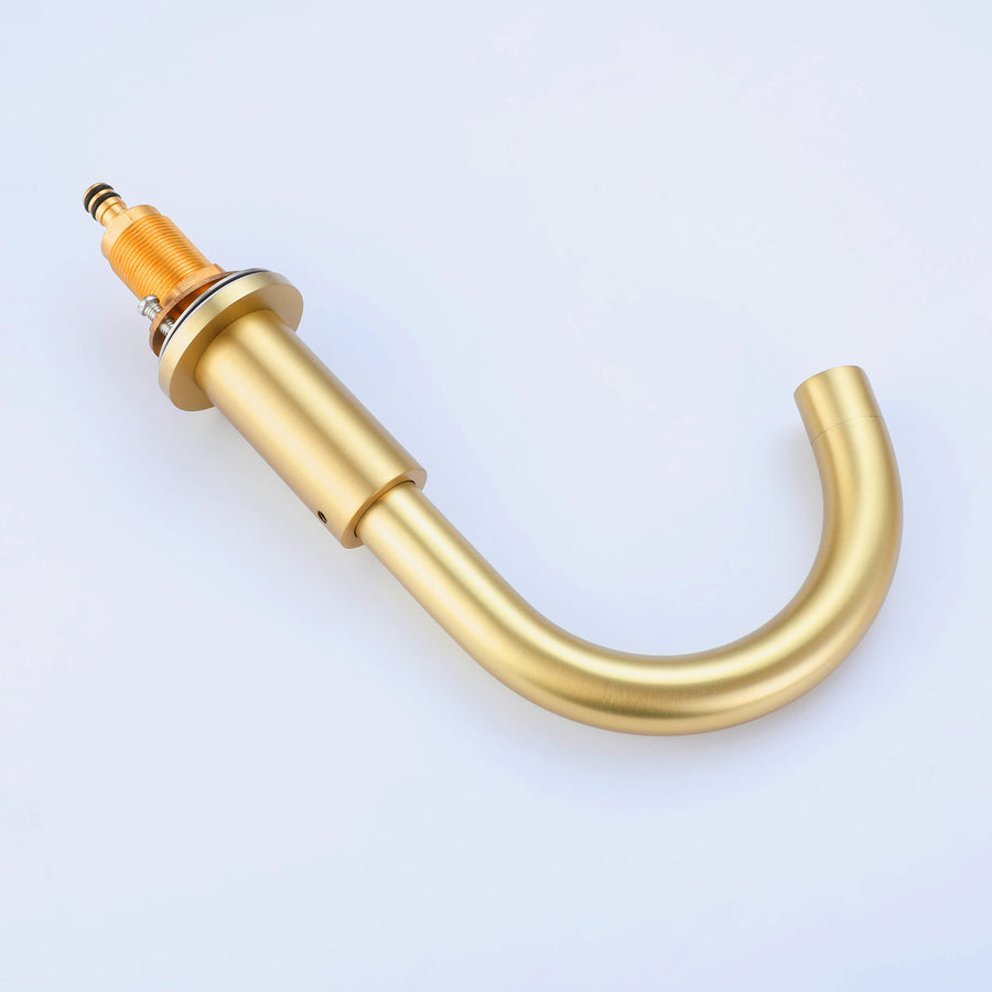 Stylish Two Handle Bathroom Sink Faucet with 3-Hole Installation