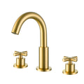 Stylish Two Handle Bathroom Sink Faucet with 3-Hole Installation