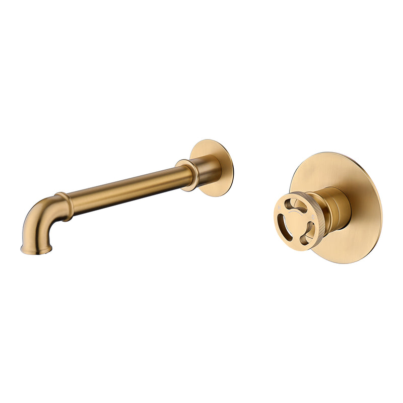 Single Handle Wall Mounted Faucet Industrial Style for Modern Bathrooms