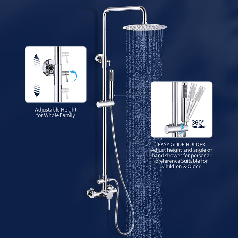 Modern Outdoor Shower Fixture with SUS 304 Stainless Steel