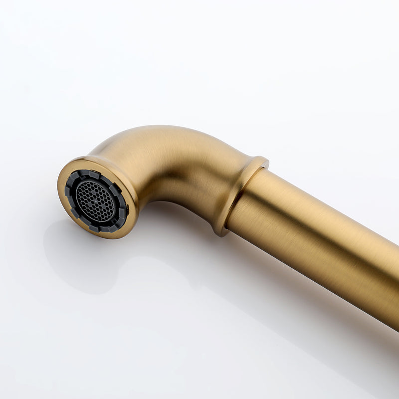 Single Handle Wall Mounted Faucet Industrial Style for Modern Bathrooms