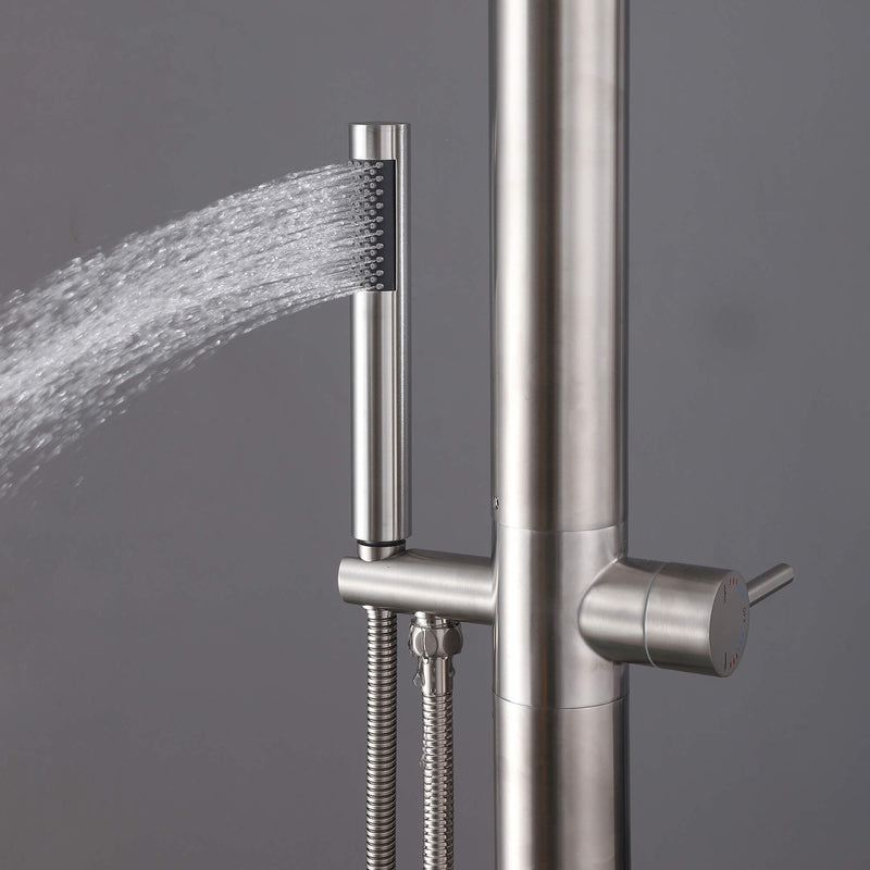 Freestanding Outdoor Shower with Detachable Shower Head