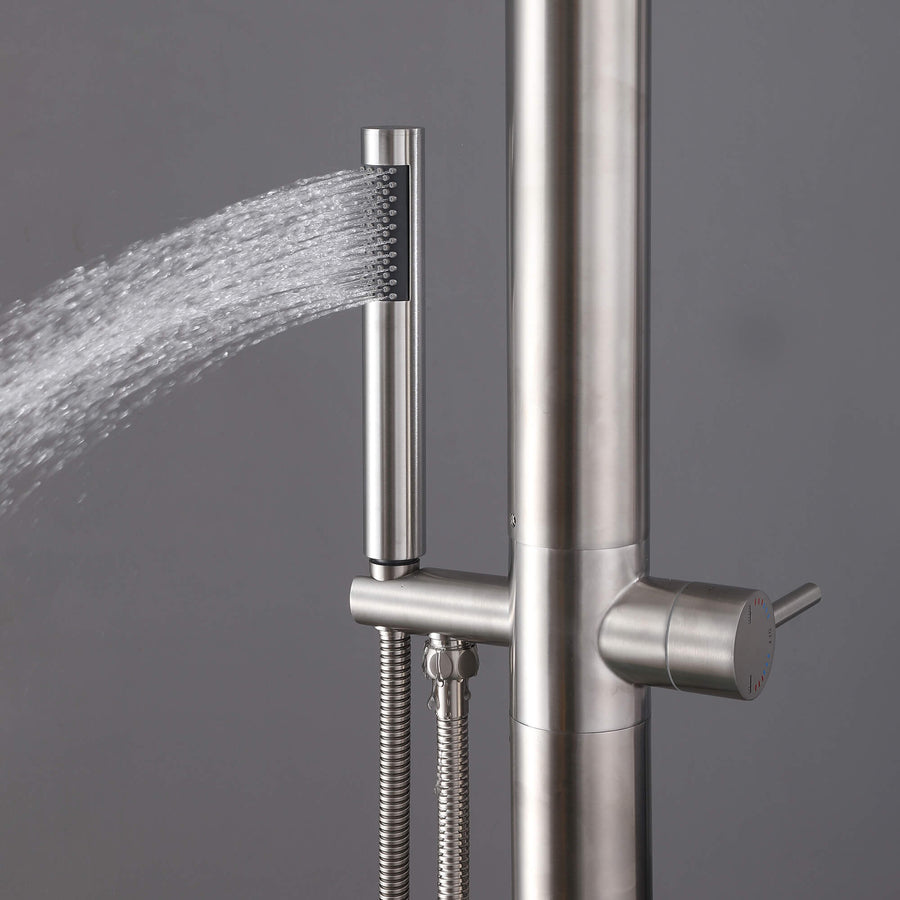Freestanding Outdoor Shower with Detachable Shower Head