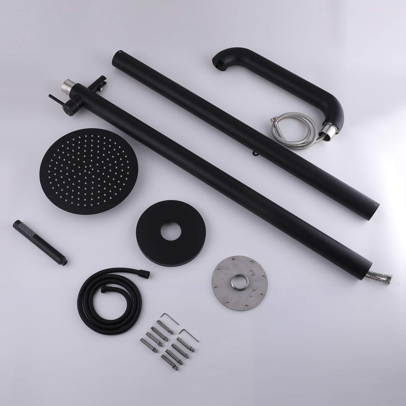 Freestanding Outdoor Shower with Detachable Shower Head