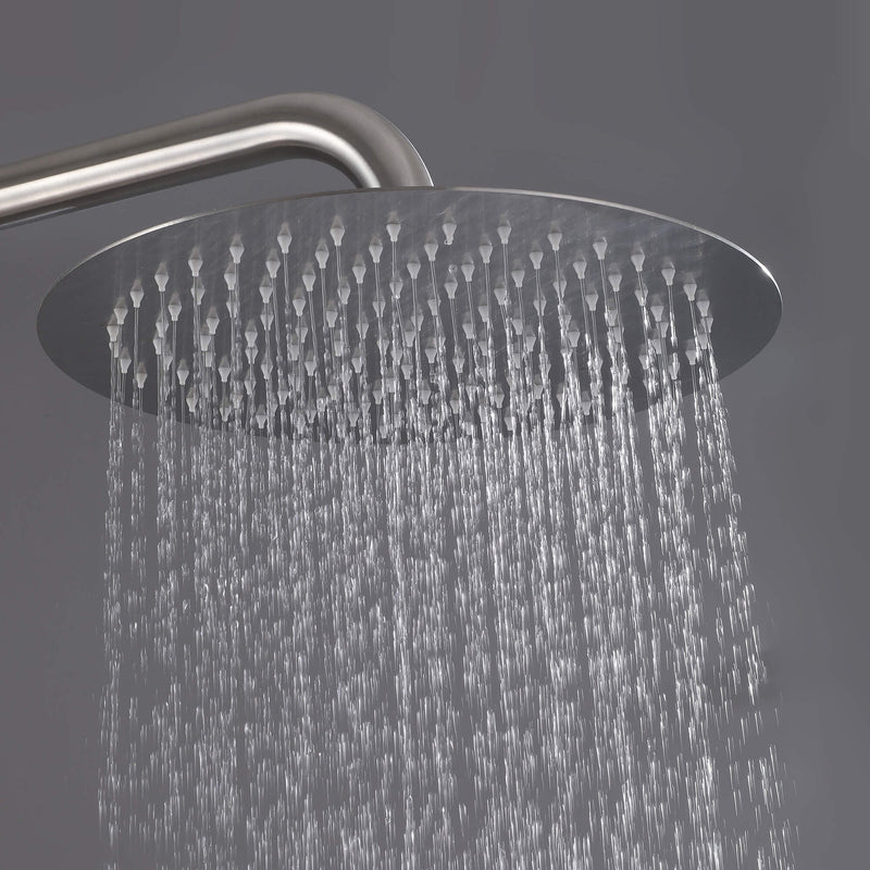 【Wholease】Stainless Steel Outdoor Freestanding Exposed Shower System with Handheld Shower
